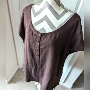 Eileen Fisher Brown Blouse